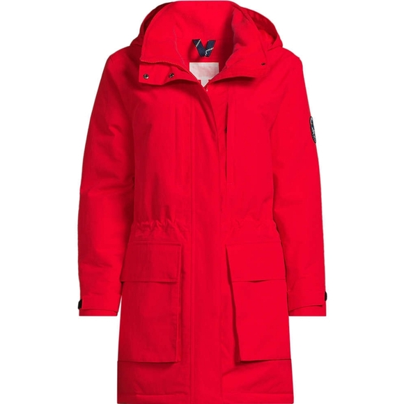 Lands End plus squall cherry red jacket - Picture 3 of 10
